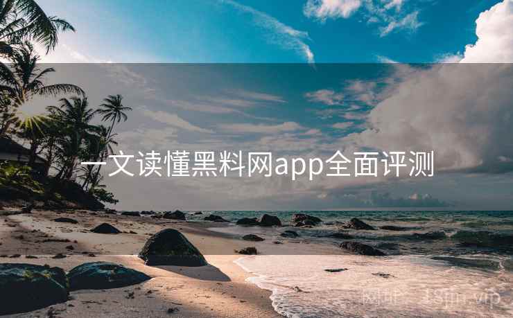 一文读懂黑料网app全面评测