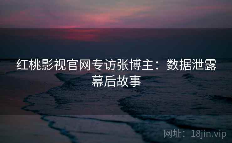红桃影视官网专访张博主:数据泄露幕后故事